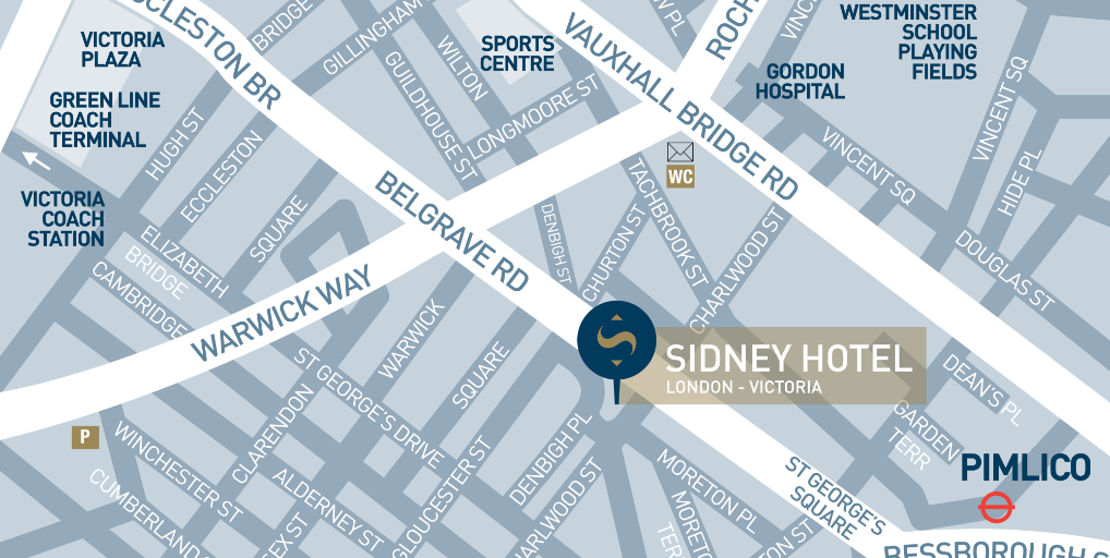Sidney Hotel Location Map